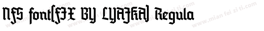 NFS font(FIX BY LYAJKA) Regular字体转换